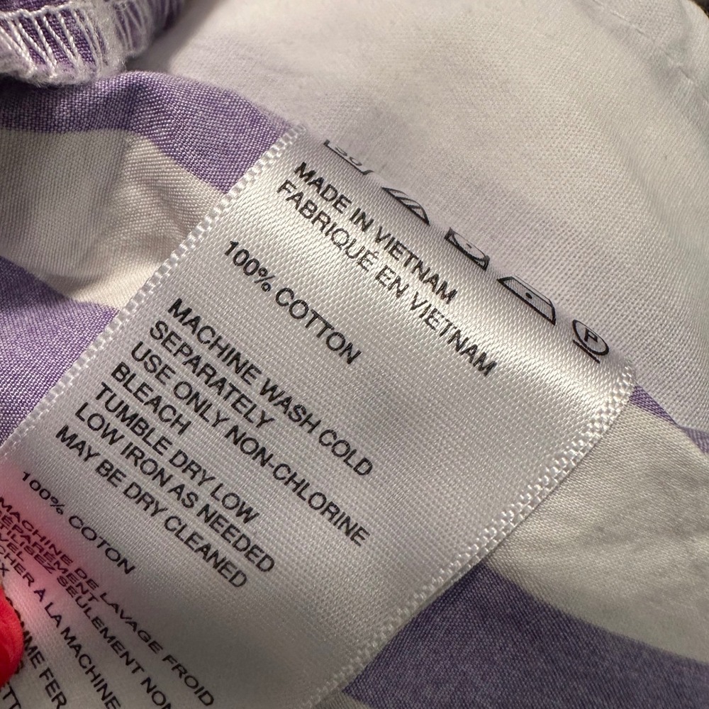 Urban Outfitters Purple White Striped Drawstring Boxer Style Shorts XS Beach - Picture 8 of 8